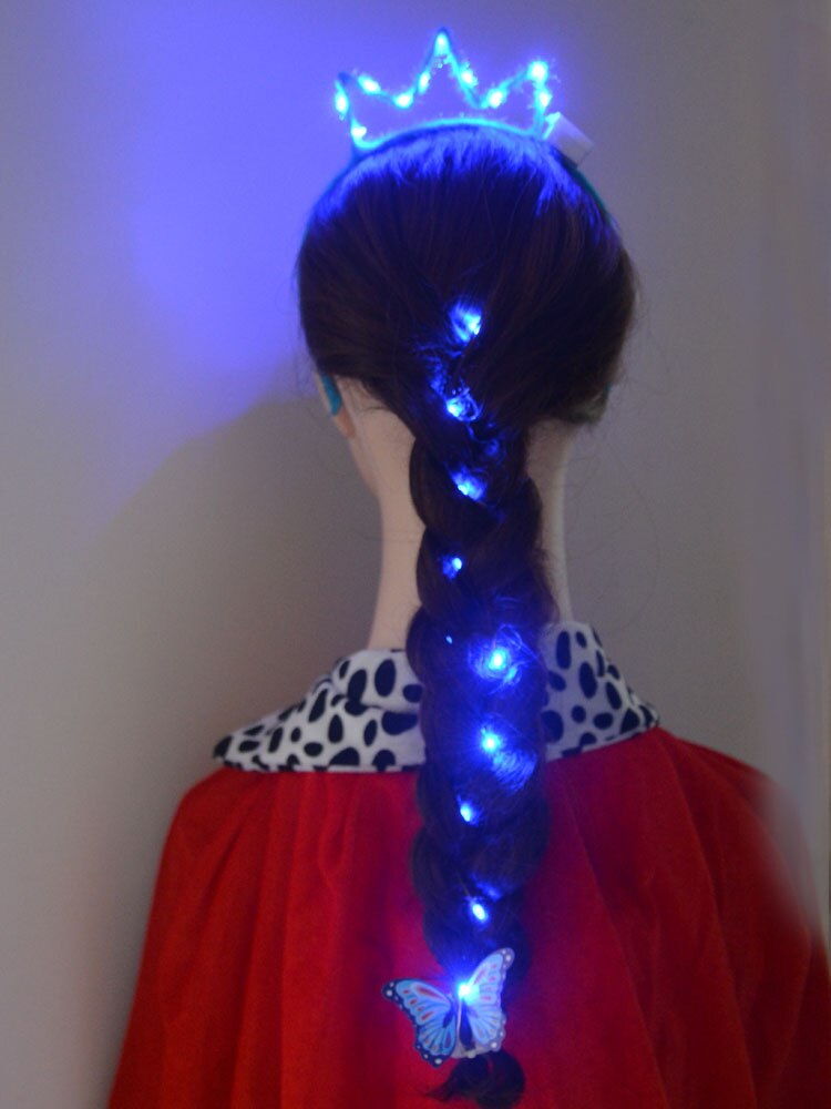 Diy Hair Led Lámpák Húr Fül Virág Koszorú Izzó Villogó Hajformázó Eszköz Braider Weaving Zsinór Születésnapi Esküvői Party Ajándék