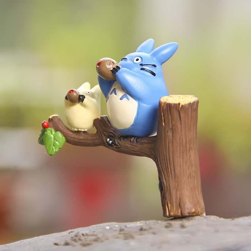Gyanta Hayao Miyazaki Totoro Rajzfilm Figura Virágcserép Díszítése Fairy Cserepes Garden Moss Gnome Dekoráció Miniatures