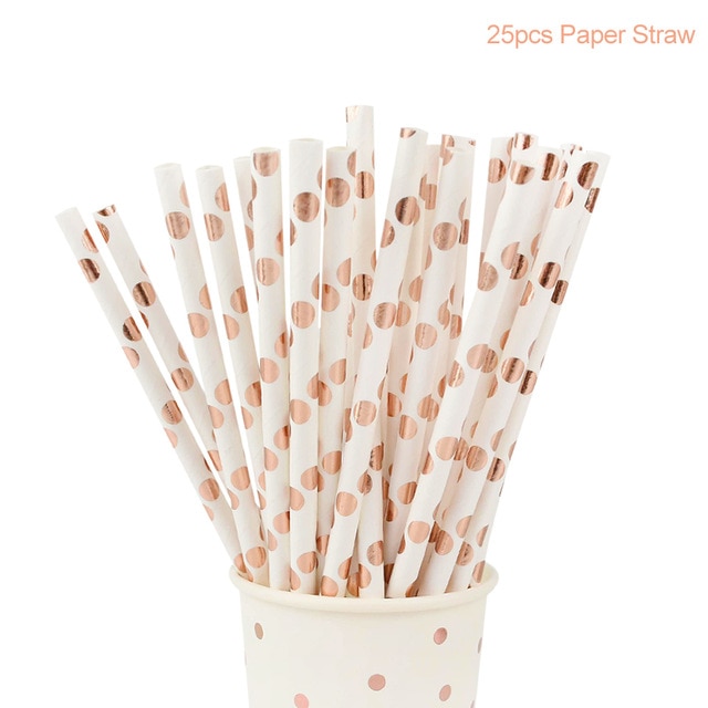 25pcs paper straw