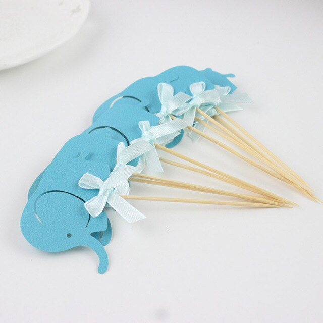 10pcs blue elephant