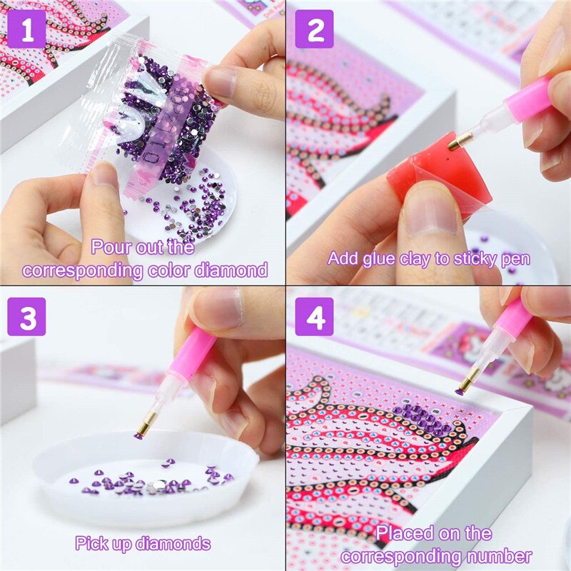 5d Diamond Painting Kits For Kids Beginner Easy Diy Crystal Art