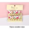 F wooden clips