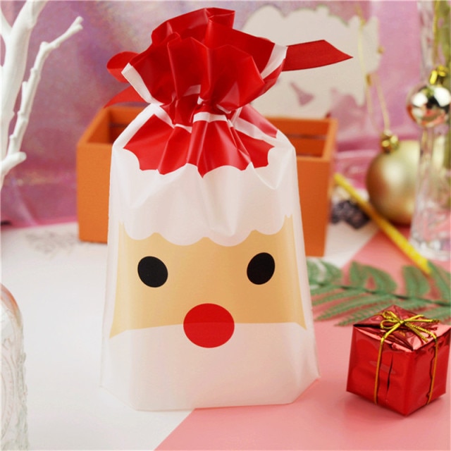 red santa claus bag