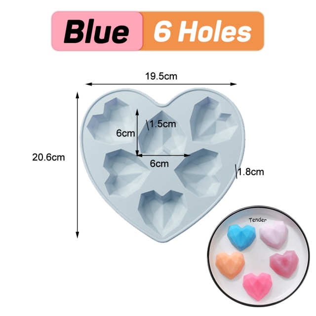 6 Hole Blue heart B