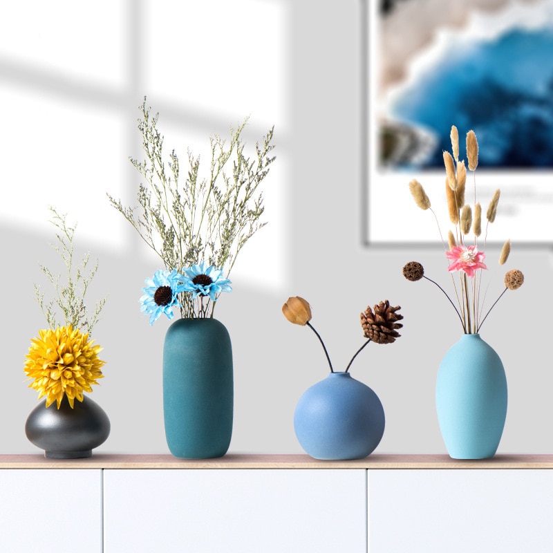 Modern Minimalista Virágvázák Otthoni Nappali Dekorációs Kiegészítők Kreatív Virágrendező Kerámia Váza