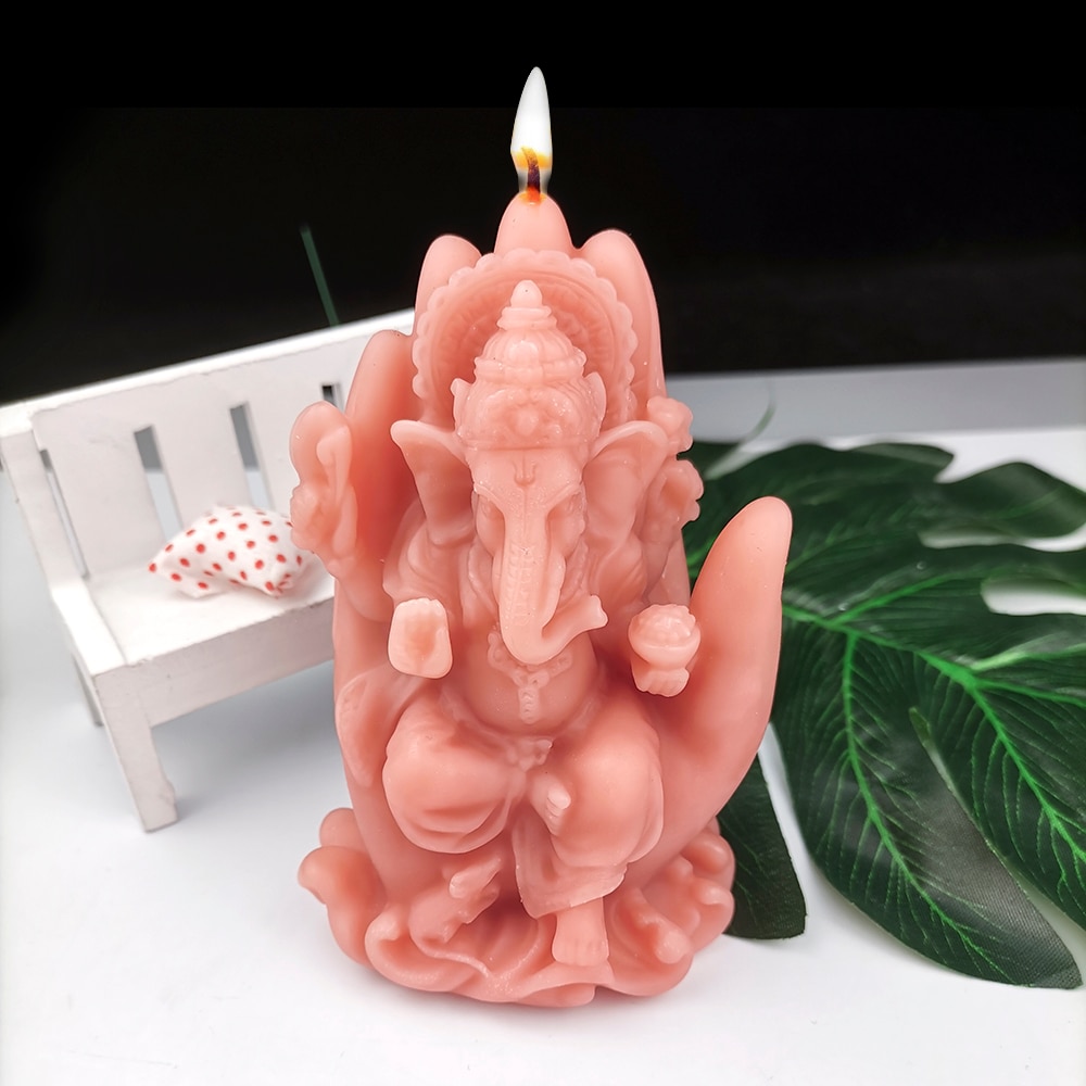 3D Elefánt Buddha Alakú Szilikon Penész Torta Gyertya Szappan Gipsz Gyanta Barkácsolás Aromaterápia Háztartási Dekoráció Kézműves Eszközök
