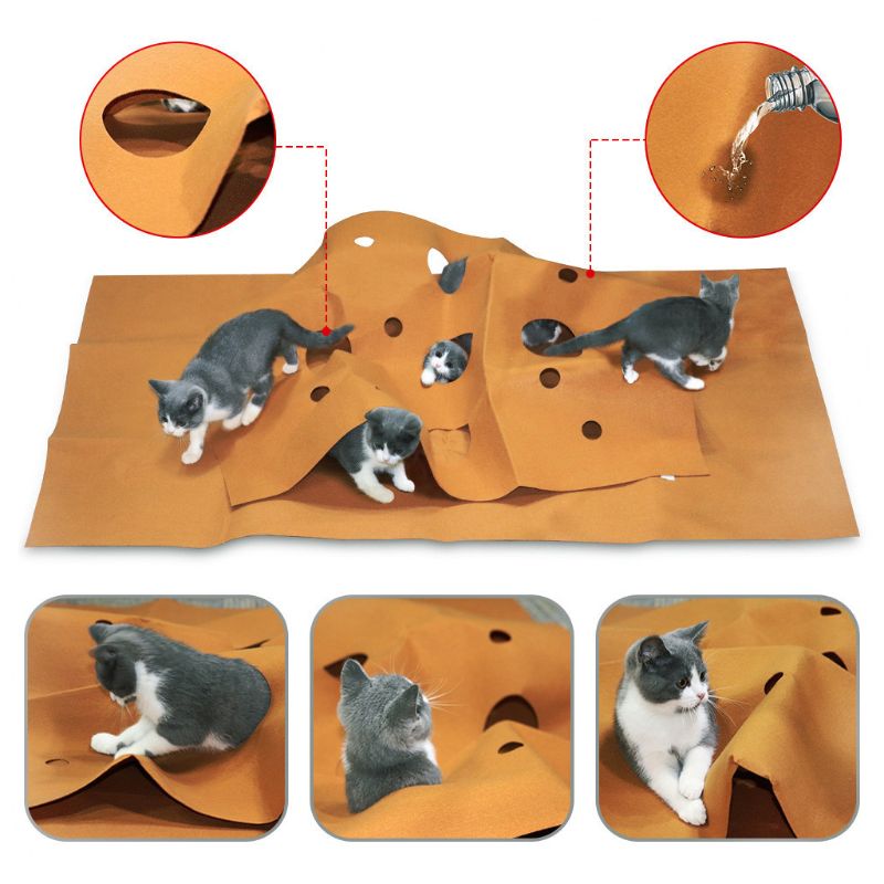 Cat Játék Mat Képzés Pet Activity Játssz Mats Összecsukható Háziállatok Szőnyeg Karcálló Toys Bite Pad Dropshipping