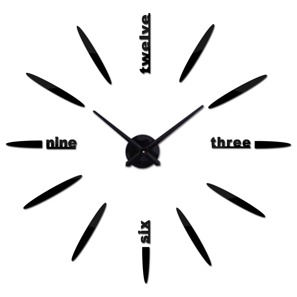 Divat 3D Falióra Reloj De Pared Kvarcóra Rövid Barkács Órák Nappali Nagy Matricák Dekoratív Horloge Murale