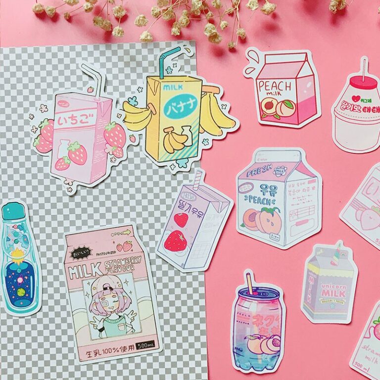 Rózsaszín Lányok Gyümölcsital Matricák Gyermekek Diy Scrapbooking Album Folyóirat Kézműves Dekoratív Csomag Po Albumok - Image 3