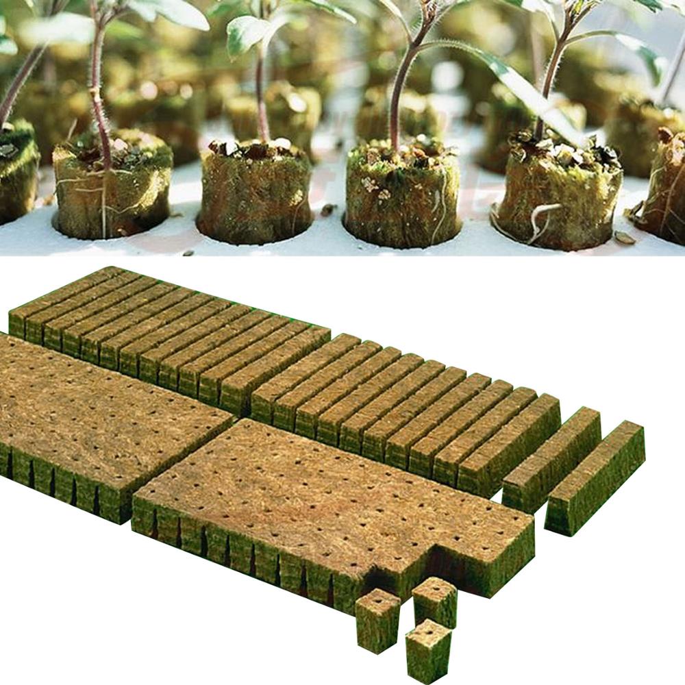Behogar 50Db 36X36X40Mm Rockwool Plant Starter Grow Dugókockák A Kerti Üvegházi Gyümölcsös Napozótermi Hidroponikus Alkalmazásokhoz