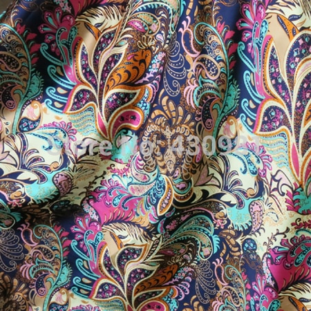 wholesale-soft-spandex-satin-fabric-for-sewing-vintage-flowers-imitate-silk-material-elastic-stretch-satin-fabric Nagykereskedelmi Puha Spandex Szatén Szövet Varráshoz Szüreti Virágok Utánozzák Selyem Anyag Rugalmas Stretch Nyomtatás - Image 1