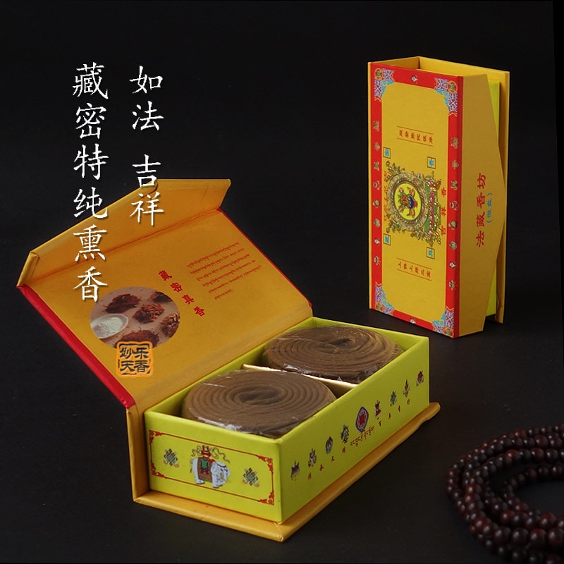 Tibeti Füstölő Tekercs, Nappali Gyógynövény Gyógyszer Aromaterápiás Szellemi Tisztító Meditáció, Ősi, Kézzel Készített Technikák Tollas