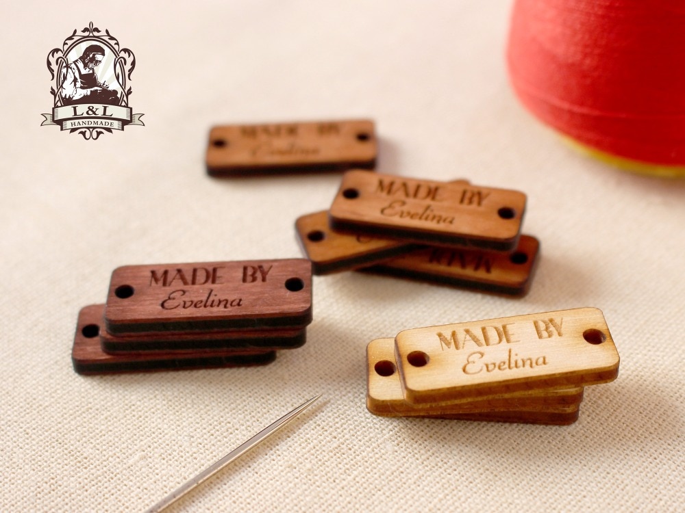 Fa Címkék, Ruhacímkék, Varrni A Ruhára Személyre Szabott Kézzel Készített Termékek Címkéi (Wd1400) - Image 1