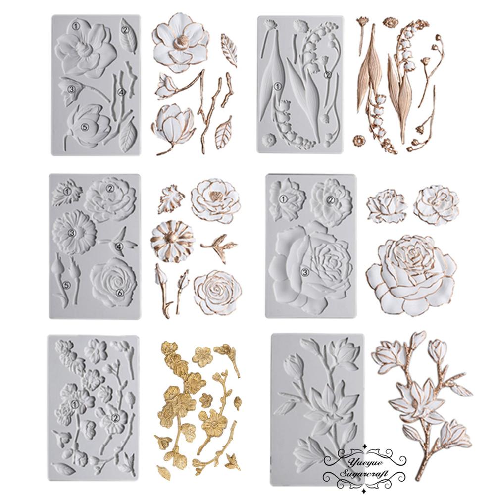 Yueyue-Sugarcraft-Relief-Wedding-Cake-Decoration-silicone-mold-fondant-mold-cake-decorating-tools-chocolate-gumpaste-Epoxy Yueyue Sugarcraft Relief Wedding Cake Decoration Szilikon Penész Fondant Torta Díszítő Eszközök Csokoládé Gumpaste Epoxi - Image 1