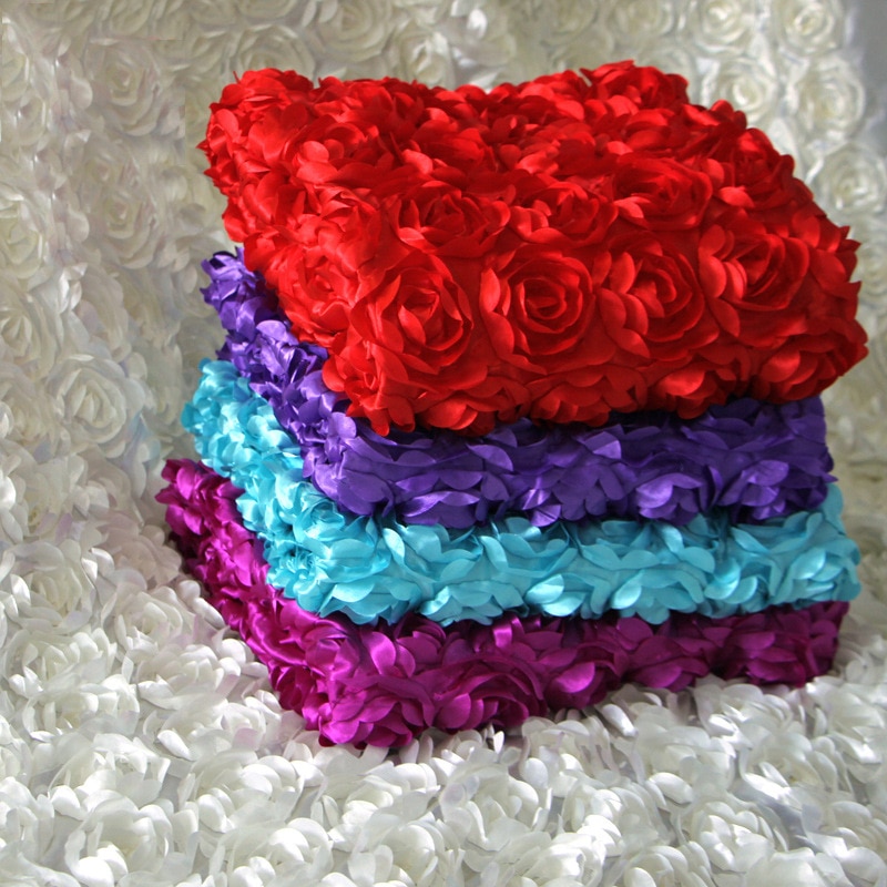 1,5 * 1M Esküvői Háromdimenziós Rózsa Szövet 3D Virágtábla Az Asztalterítő Színpadon Szőnyeg Háttér Fátyolok Party Fesztivál Dekoráció