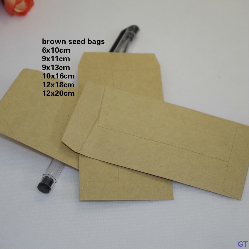 100pcs-6-10-10-16-9-1312-20cm-kraft-paper-brown-seed-bags-isolation-sack-seed 100Db 6 * 10 16 9 1312 20Cm Nátronpapír Barna Magtáskák Izolációs Zsák Vetőmag Csomagolás Védő, Függőleges Boríték Stílusú - Image 1