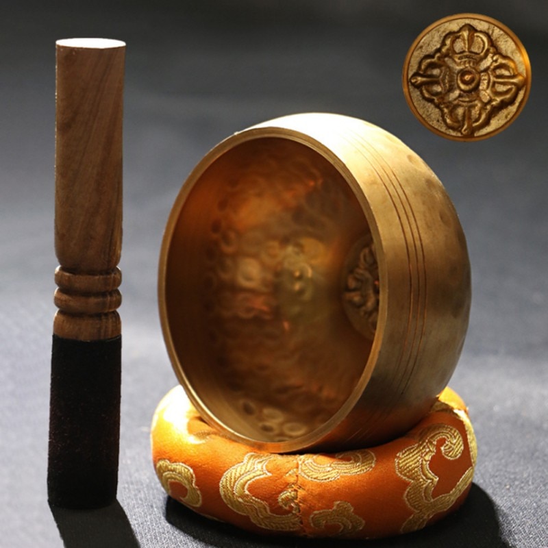 Réz Buddha Hangtál Jóga Meditációs Eszközök Énekes Tál Kézműves Zeneterápia Tibeti Otthoni Dekorációs Tálak #
