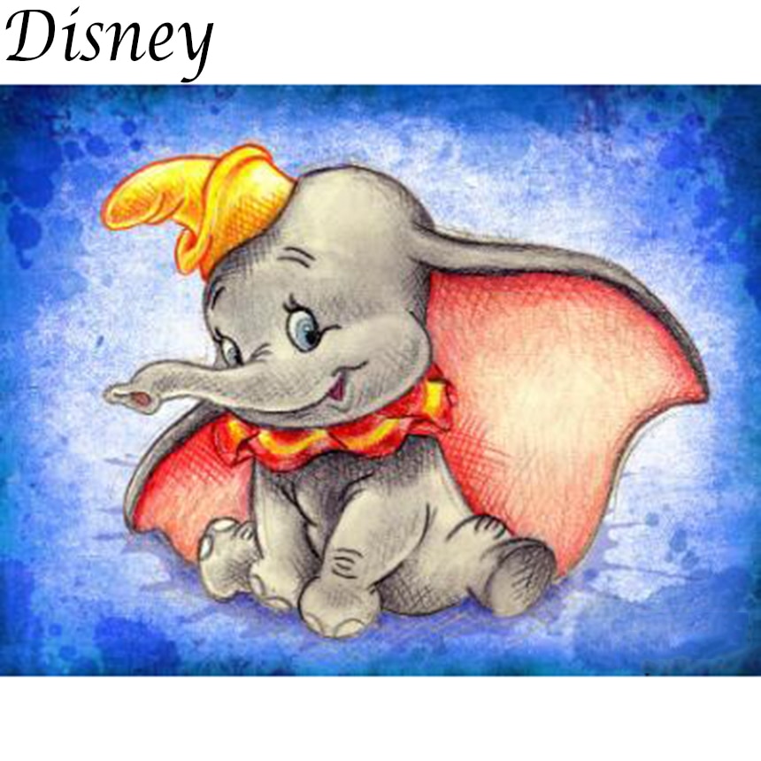 Disney Barkács Tér Teljes Fúró Gyémántfestés Dumbo Gyémánt Hímzés Keresztszemes Rajzfilm Mozaik Elephant