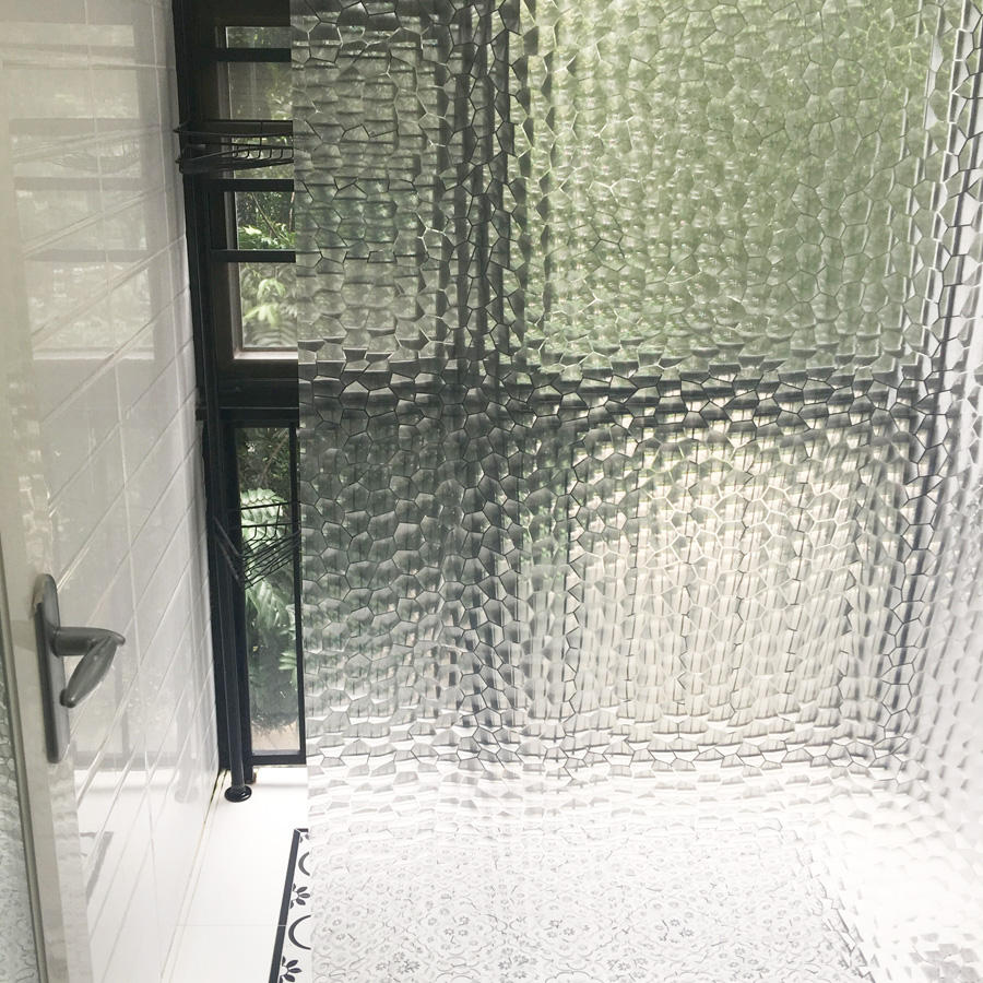 Vízálló 3D Megvastagodott Átlátszó Zuhanyfüggöny Többméretű Kampókkal A Fürdővíz Sheer Lakberendezési Fürdőszoba Tartozékok D25
