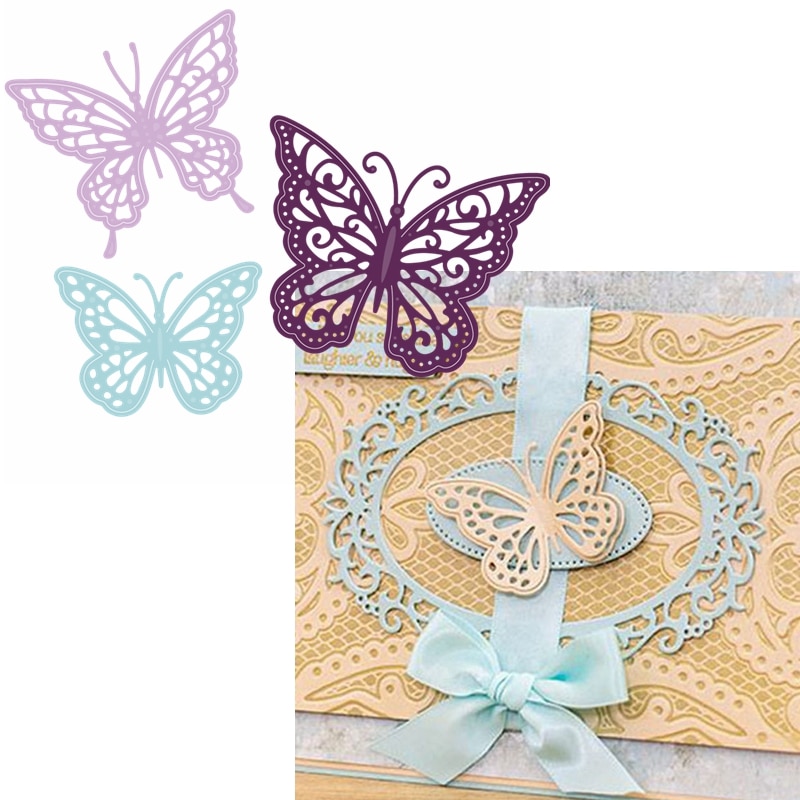 3 Díszes Pillangó Fémvágó Szerszámok Üreges Pillangók Ékszerdobozok Barkácskártya Készítéshez Dekoráció 2021 Kézműves Kártyák