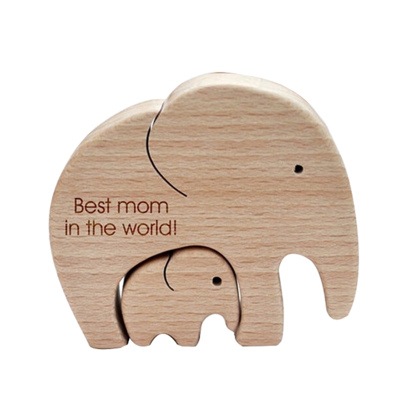Lakberendezés Anyák Napi Ajándékok Elefánt Anya És Gyermek Alakú Dekoratív Fa