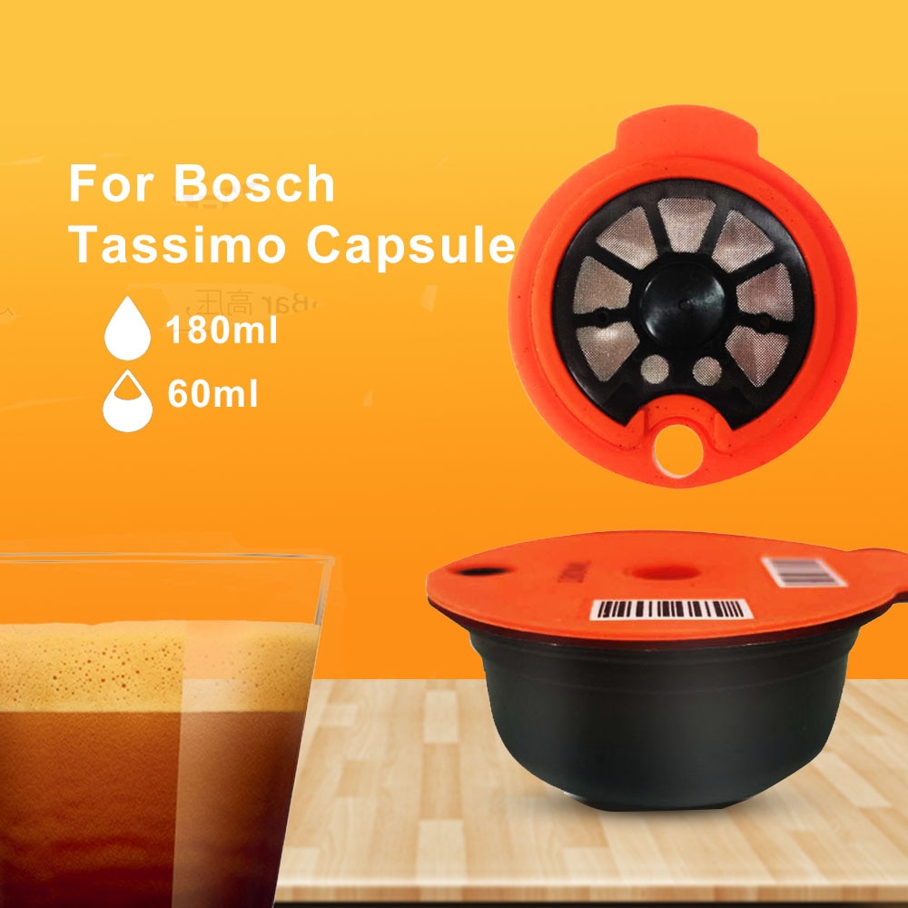 Icafilas 180 / 60Ml Ratölthető Kávékapszulák Bosch-S Gépekhez Tassimoo Rafelhasználható Kávéscsésze Crema Maker Környezetbarát
