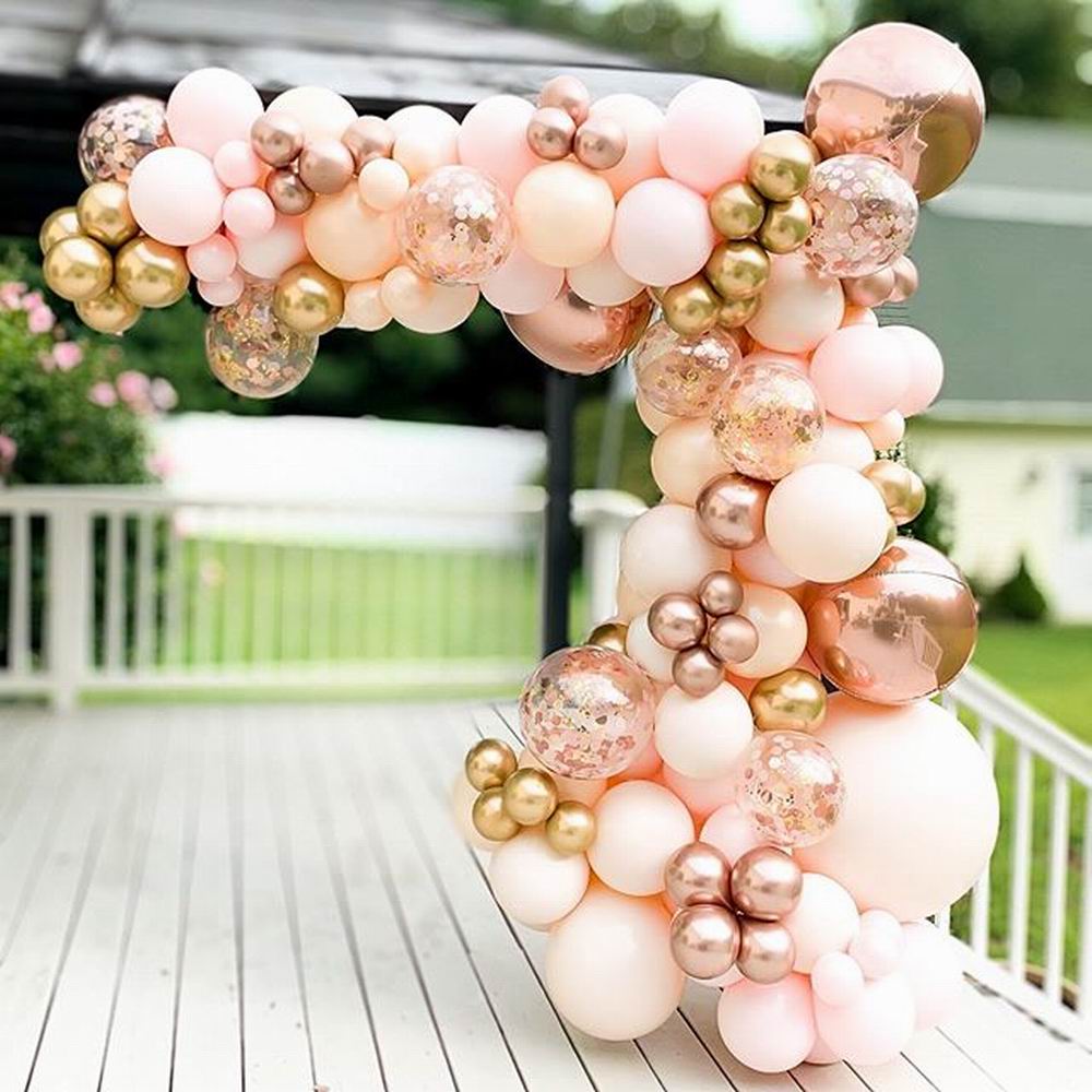 96pcs-Macaron-Orange-Balloon-Garland-Arch-Kit-Chrome-Rose-Gold-Ballon-with-4D-Globos-Wedding-Birthday 96Db Macaron Orange Balloon Garland Arch Kit Króm Rózsaarany Ballon 4D Globos Esküvői Születésnapi Party Dekorációval Baby Shower - Image 1
