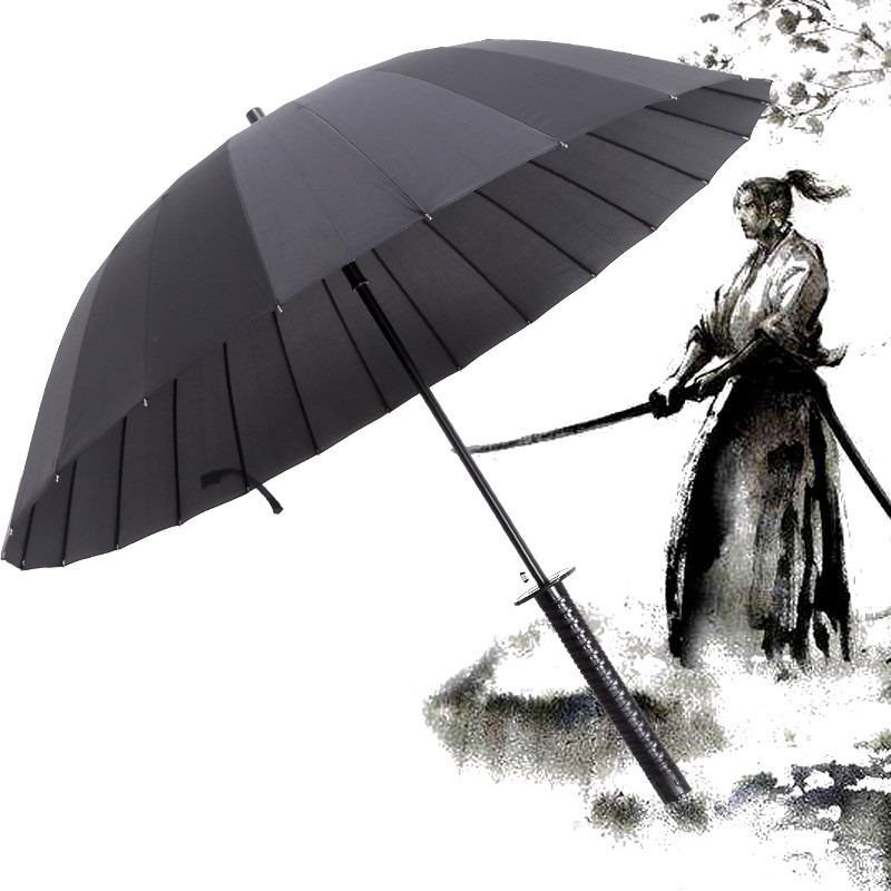 Japán Szamuráj Esernyő Erős Szélálló Félig Automatikus Hosszú Nagy Férfi És Női Üzleti Esernyők Paraguas