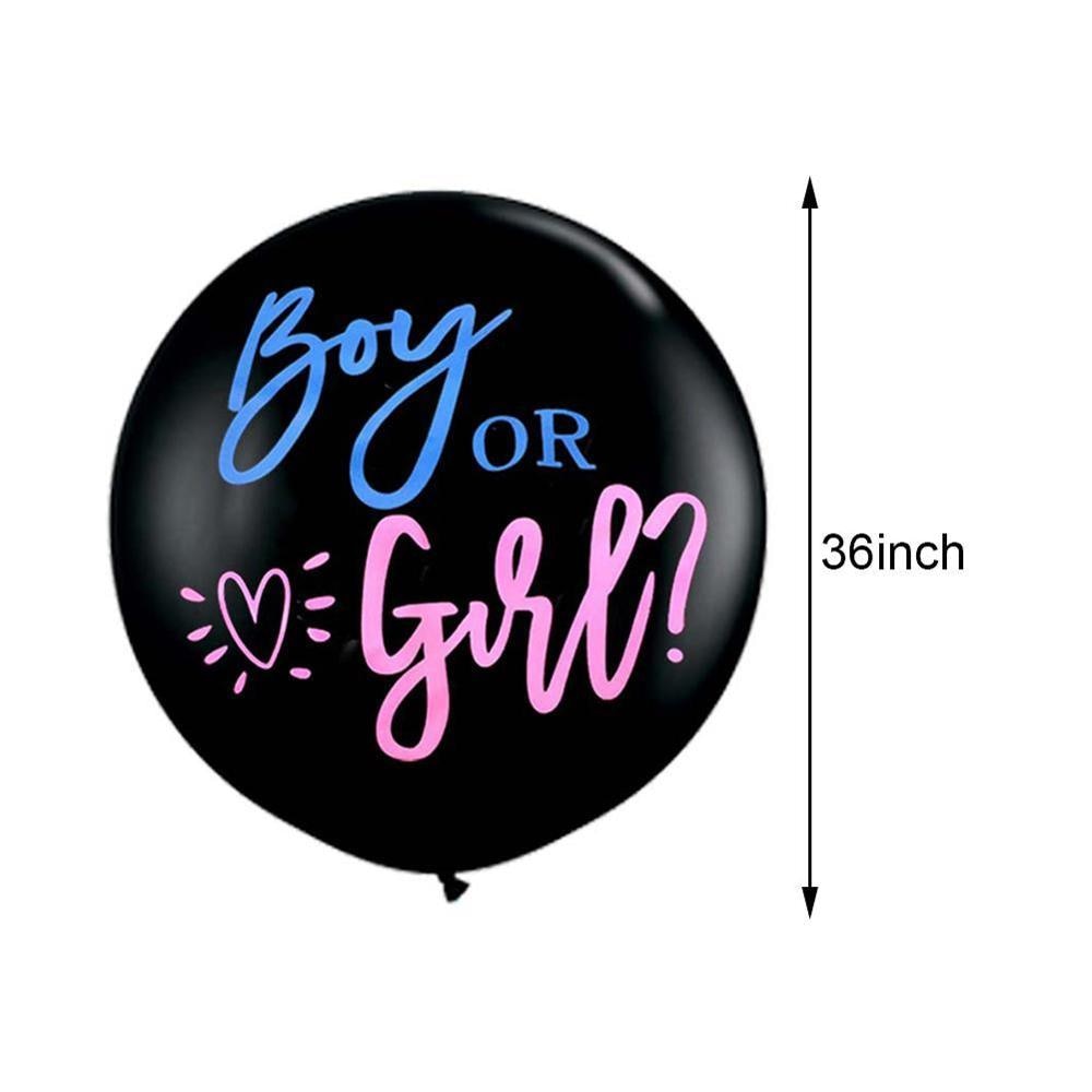 36 Hüvelykes Fekete Nemi Felfedés Latex Ballon Fiú Vagy Lány Baba Díszek Léggömb Konfetti Party Kellékek