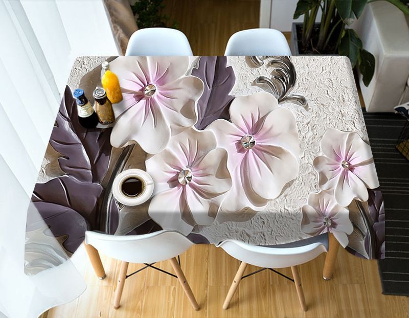 3D Dombornyomott Virág Terítő Kreatív Színes Falvirág Minta Mosható Vastag Téglalap Alakú