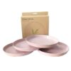4pcs pink plate