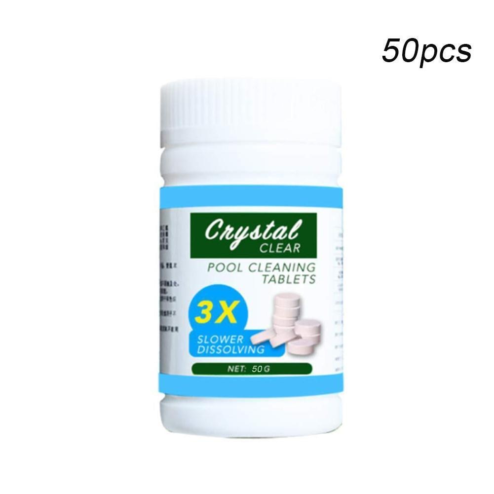 50-Pieces-Bottle-Swimming-Pool-Cleaning-Multi-Use-Clarifier-Swimming-Tablets-Pool-Effervescent-Multifunction-Tablets-Chl 50 Darab / Üveg Úszómedence Tisztítása Többfelhasználós Tisztító Úszótabletta - Image 1