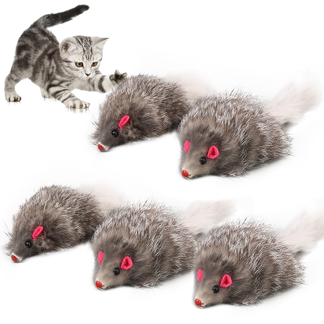 5Db Szőrös Plüss Macska Játék Puha Szilárd Interaktív Egerek Egér Játékok Macskáknak Vicces Cica Kisállat Macskák Oktatási Kellékek