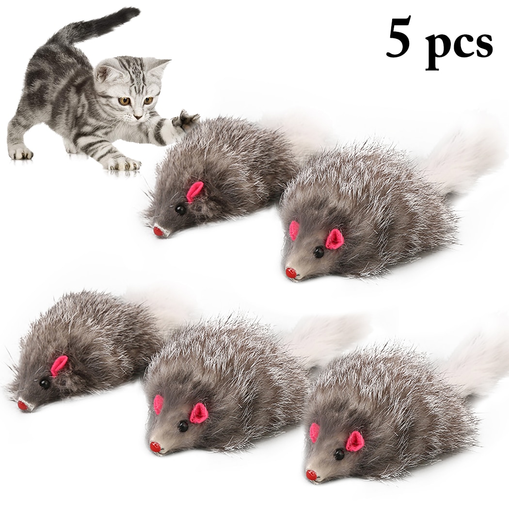 5Db Szőrös Plüss Macska Játék Puha Szilárd Interaktív Egerek Egér Játékok Macskáknak Vicces Cica Kisállat Macskák Oktatási Kellékek