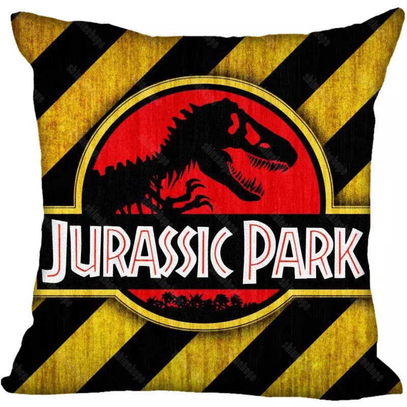 Egyedi Jurassic Park Logó Négyzet Alakú Párnahuzat Egyéni Cipzáras 40X40,45X45Cm (Egyik Oldalon)