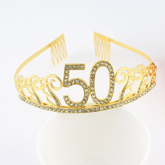 Gold 50tiara