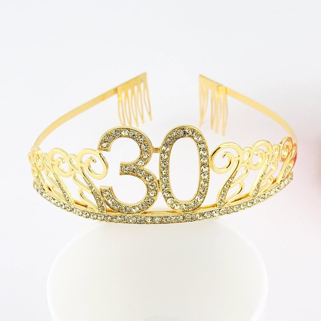 Gold 30 tiara