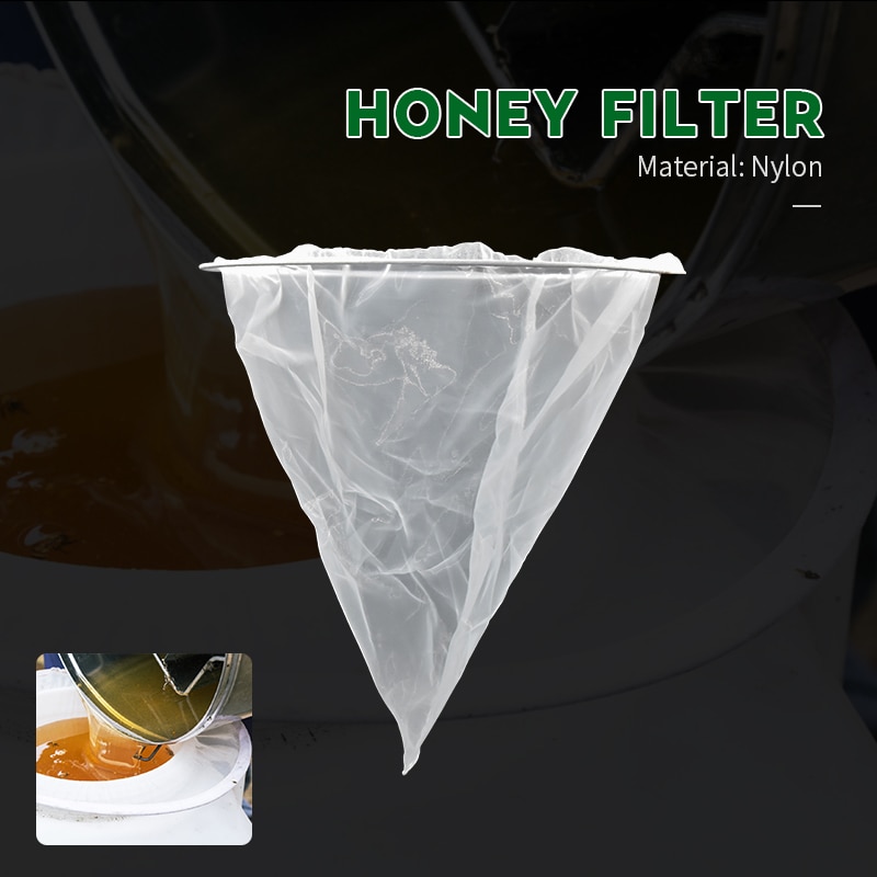 Honey Flow Filter Mesh Nylon Cone-shape Beekeeping Strainer Fiber Bee Net  Purifier Beekeeper Beehive Tools