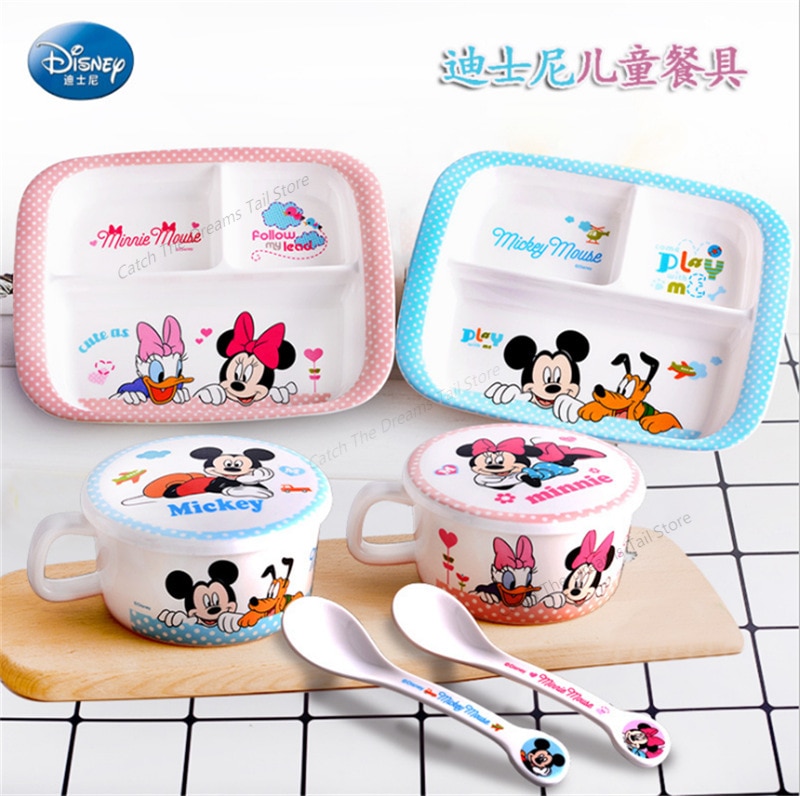 Miki Egér Étkészlet Disney Gyermek Minnie Kanál Edények És Tányérok Csészék Aranyos Konyhai Kellékek Eszközök
