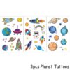 3pcs Planet Tattoo