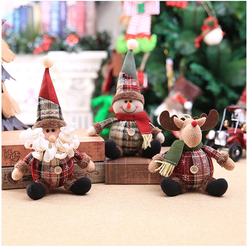 Qifu Teleszkópos Karácsonyi Doll Merry Christmas Dekoráció Home 2021 Navidad Noel Díszek Ajándékok