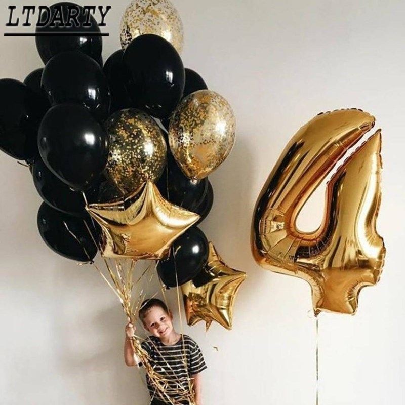 Nagy 30 Hüvelykes Arany Szám Ballon Alumínium Fólia Léggömb Felnőtt Születésnapi Évforduló Megünneplése Baba Zuhany Party