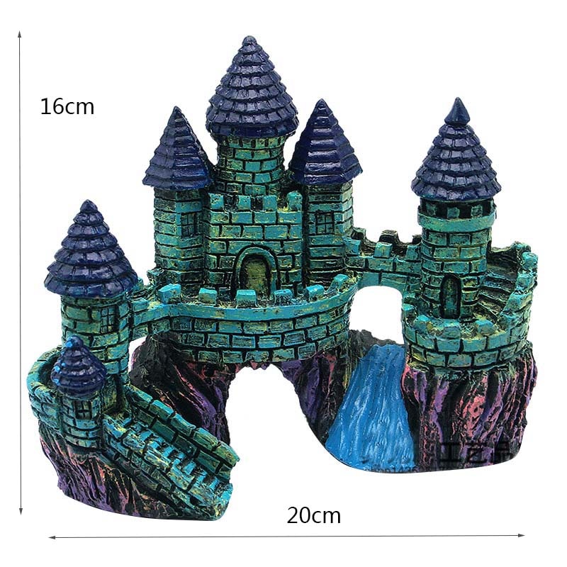 Akváriumi Haltartály Dekoráció Retro Európai Stílusú Kastély Akvárium Gyanta Kézműves Díszek Lakberendezési - Image 6