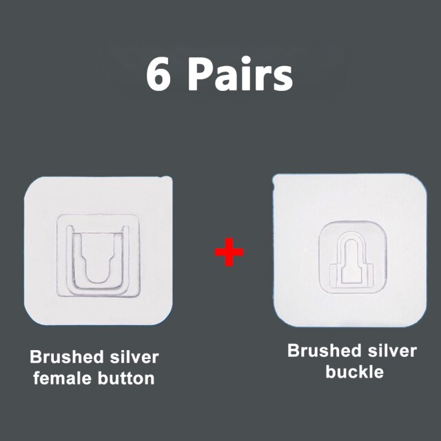 6 pairs Silver