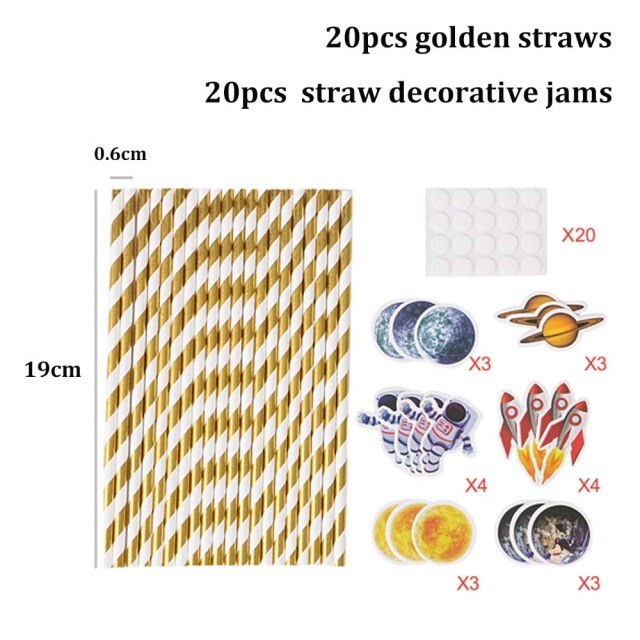 20pcs golden straws