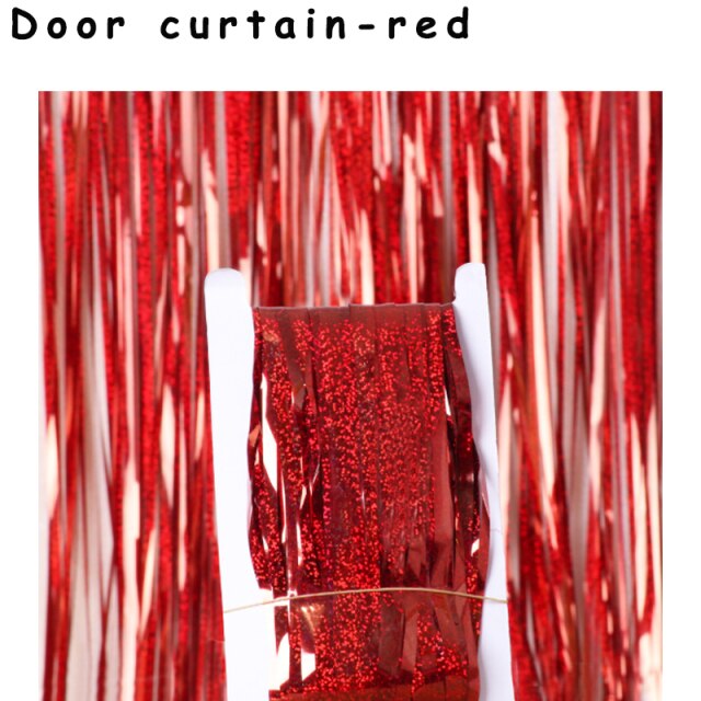 door curtain red