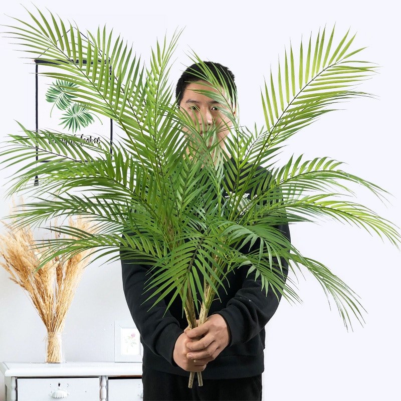 80-98Cm Grote Kunstmatige Palmboom Tropische Planten Nep Monstera Tall Ingemaakte Boom Plastic Bladeren Voor Thuis Bruiloft Kültéri Dekoráció