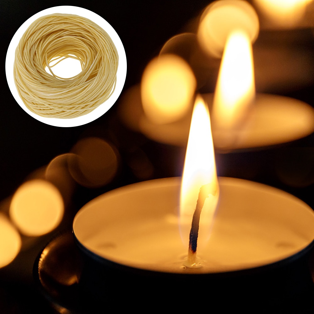 100% Szerves Kenderkanál Természetes Méhviasz Bevonattal -Barkácsgyertya-Kanócok Cseréje 61M-Es Gyertya Magkeverék - Image 2