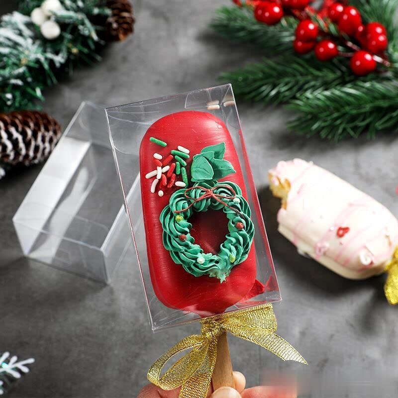 10Db Szilikon Popsicle Fagylaltdoboz Csokoládé Sütik Cukorka Műanyag Tároló Doboz Fagylaltozó Akril Tükör - Image 4