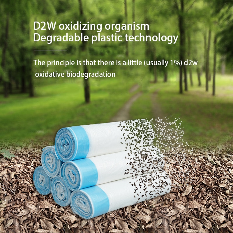 15-30 Darab Biológiailag Lebomló Szemeteszsák Konyhai Kényelem Érdekében Szemetes Táskák Kuka Szemét Komposztálható Eldobható - Image 2